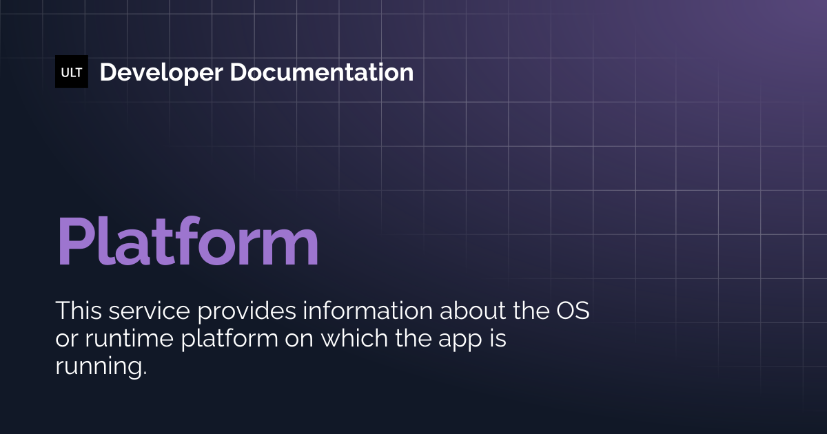 Platform | Developer Documentation